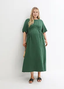 Maxi-Kleid mit Leinen und Tunnelzug in der Taille, bpc bonprix collection