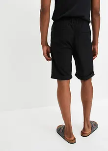 Bermuda à taille élastiquée en lin mélangé, Regular Fit, bonprix