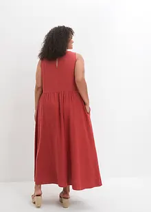 Robe longue tissée avec lin, bonprix