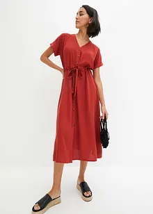 sommerliches Kleid mit Bindegürtel in der Taille, bonprix