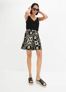 Weite Crinkle-Shorts mit High Waist-Bequembund, bpc bonprix collection