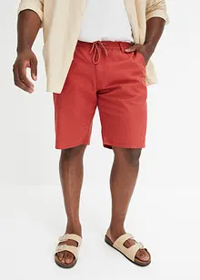 Chino-Bermuda mit Leinenanteil und Bindeband, Regular Fit, bpc bonprix collection