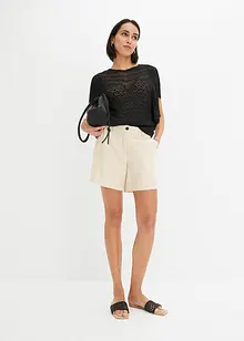 Gerade geschnittene Shorts mit Leinen, bpc bonprix collection