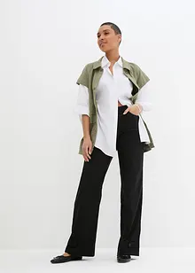 Pantalon en bengaline extensible à taille élastiquée, bonprix