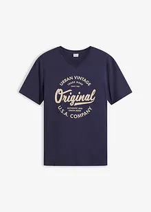 T-shirt à col V, 100% coton, bonprix
