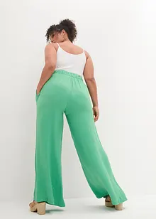 Leichte, fließende Palazzo-Hose mit High-Waist-Bequembund, lang, bonprix