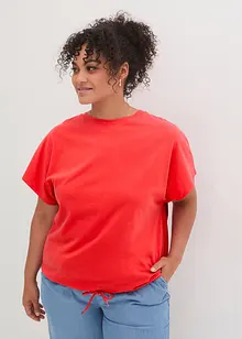 Shirt mit Bindedetail am Saum, kurzarm, bonprix