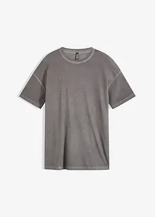 T-shirt côtelé oversize aspect délavé, bonprix