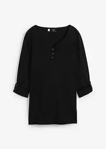 Shirt mit Knopfleiste aus reiner Bio-Baumwolle, bonprix