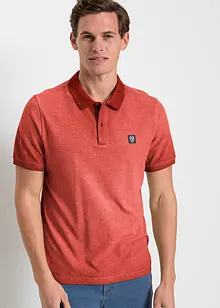 Piquè-Poloshirt in gewaschener Optik, Kurzarm, bonprix