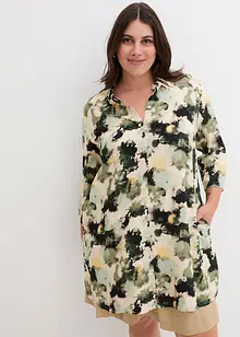 Robe-chemise courte avec poches latérales en viscose, bonprix