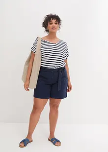 Short en twill avec ceinture à nouer, bpc bonprix collection