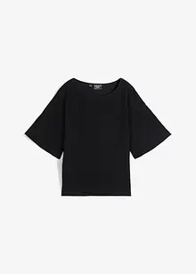 T-shirt oversize en mousseline, manches courtes, bonprix