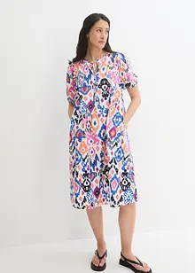 Robe en popeline de coton avec poches, longueur mi-mollet, bonprix