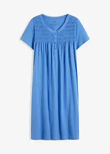 Chemise de nuit à détail smock et patte de boutonnage, bonprix