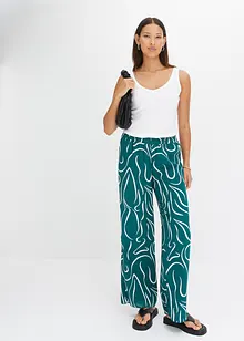 Pantalon fluide à imprimé, bonprix