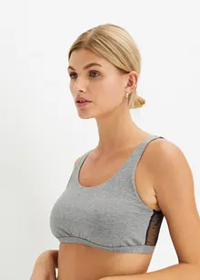 Bustier mit Bio-Baumwolle und Spitze, bonprix