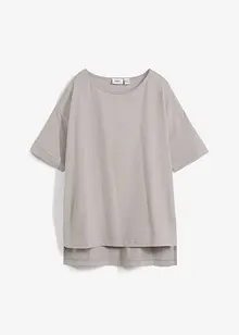 Oversize Baumwoll-T-Shirt mit Seitenschlitzen, bonprix