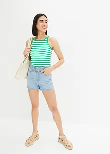 Jeans-Shorts mit Gürtel (2-tlg. Set), RAINBOW