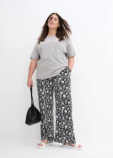 Pantalon palazzo à ceinture élastiquée, long, bonprix