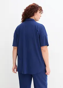 Shirt-Bluse mit Rippstruktur und Knopfleiste, bonprix