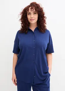 Shirt-Bluse mit Rippstruktur und Knopfleiste, bonprix