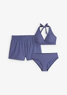 Bikini et short de bain (ens. 3 pces) en polyamide recyclé, bonprix