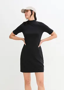 Robe en jersey à col montant, manches 1/2, bonprix