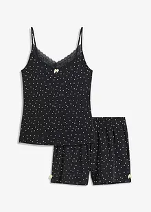 Pyjashort avec top à fines bretelles et dentelle, bonprix