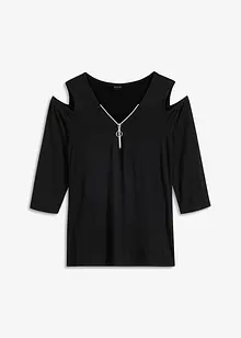 Cold-Shoulder-Shirt aus fließender Viskose, bonprix