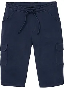 Long-Sweat-Cargobermuda aus reiner Baumwolle, Regular Fit, bonprix