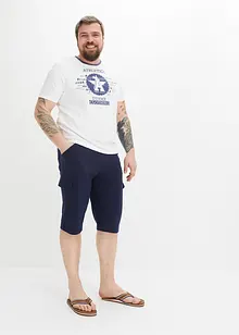 Long-Sweat-Cargobermuda aus reiner Baumwolle, Regular Fit, bonprix