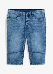 Bermuda long et léger en jean extensible, Regular, bonprix