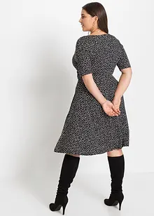 Robe en jersey imprimé avec drapé, bonprix
