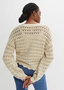 Cardigan ajouré 100% coton, bonprix