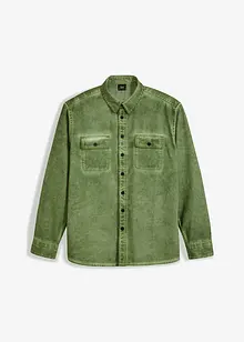 Langarmhemd in gewaschener Optik aus reiner Baumwolle, bonprix