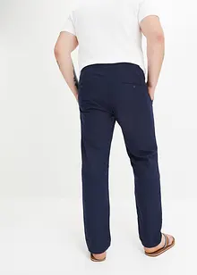 Regular Fit Schlupfhose mit Leinenanteil, Straight, bonprix