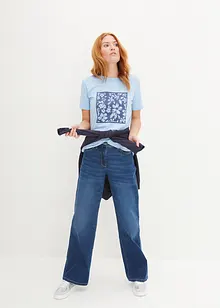T-Shirt mit Blumendruck, bonprix