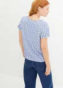 Bedrucktes T-Shirt mit Bindeband, bonprix