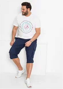 Regular Fit Cargo-Long-Bermuda mit Leinen, bonprix