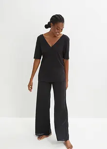 Pyjama mit Viskose und weiter Hose, bonprix