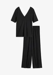 Pyjama mit Viskose und weiter Hose, bonprix