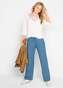 Leinen-Hose mit weitem Bein, bonprix