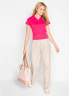 Pantalon large en lin mélangé, bonprix