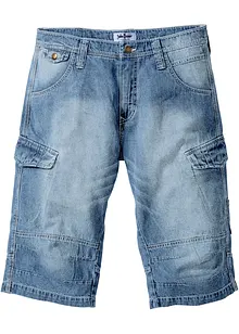 Leichte Jeans-Long-Cargobermuda, Relaxed Fit, bonprix