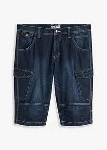 Bermuda long poches cargo en denim léger, coupe loose, bonprix