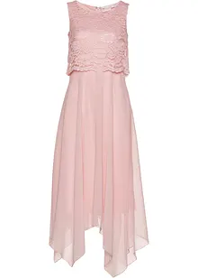 Robe premium en crêpe avec dentelle, bonprix