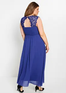 Robe longue avec empiècement dentelle, bonprix