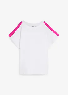 T-Shirt mit Neonstreifen aus reiner Bio-Baumwolle, bonprix