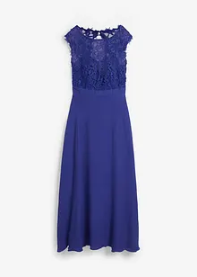 Robe longue avec empiècement dentelle, bonprix